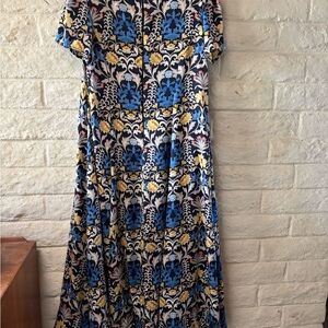 Unfinished Satin Handsewn Dress-12/14 Large
